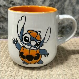 Disney Stitch Halloween Pumpkin Mug Orange Interior Lilo & Stitch NWT